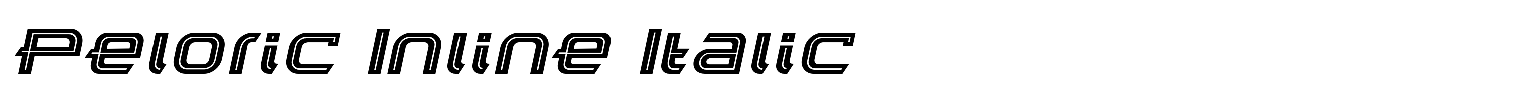 Peloric Inline Italic